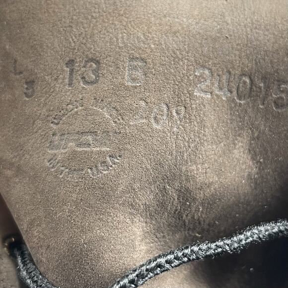 Red Wing Comp Toe Work Boots Mens Size 13 Brown Suede Vibram Lugged Sole 209 - Picture 10 of 11